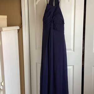 Chic Navy Halter Maxi Dress